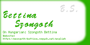 bettina szongoth business card